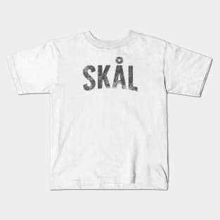 Skål (Vintage) - Cheers in Swedish & Norwegian Kids T-Shirt